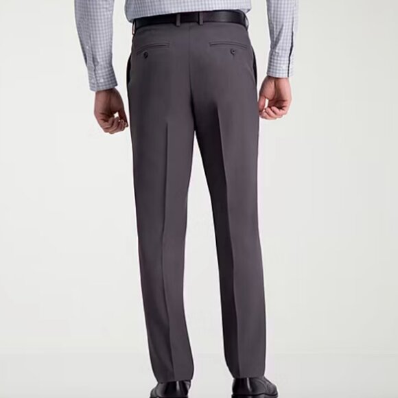 Haggar Premium Comfort Mens Straight Fit Dress Flat Front Pant , Gray Sz 30x32 - Picture 4 of 5